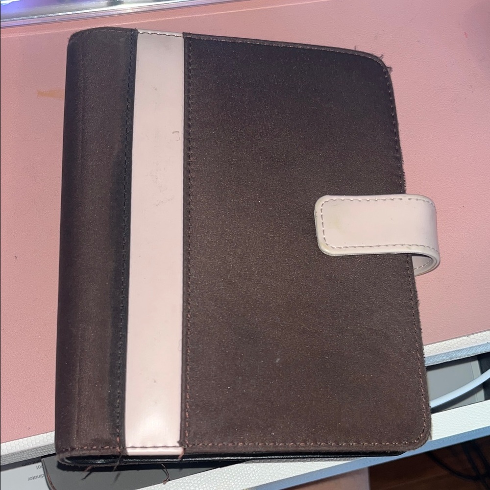 Franklin Covey Brown and Pink Personal Rings Planner